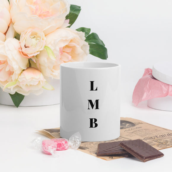 LMB White glossy mug
