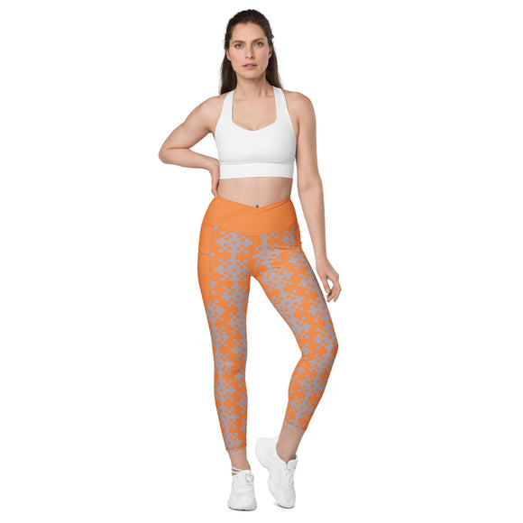 PLEASURE Crossover leggings with pockets