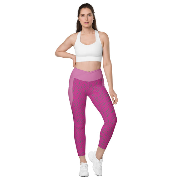 PURPLE CRUSH Crossover leggings with pockets