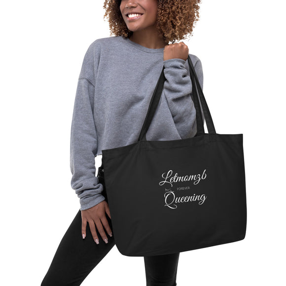 LETMOMZB FOREVER QUEENING Large organic tote bag - Letmomzb.com