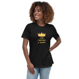 I BIRTHED A QUEEN CROWN ROYALTY SERIES Women's Relaxed T-Shirt - Letmomzb.com