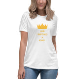LMB I BIRTHED A KING CROWNED ROYALTY SERIES Women's Relaxed T-Shirt - Letmomzb.com